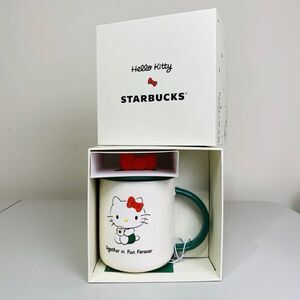 Hello Kitty Starbucks Ceramic Coffee Mug 16oz NEW